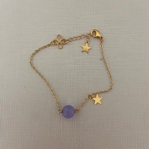 Pluto and Stars Gold Bracelet